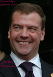 Photograph of Russian 
President Dmitry Medvedev by Gwendolyn Stewart, c. 2009; All Rights 
Reserved