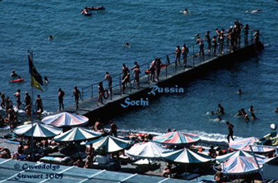 Photograph of THE 
SOCHI SEASHORE, RUSSIA, by Gwendolyn Stewart, c. 2009; All Rights Reserved